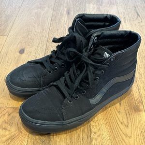 Vans Canvas Sk8-Hi Men’s Sneakers Black Size 9.5